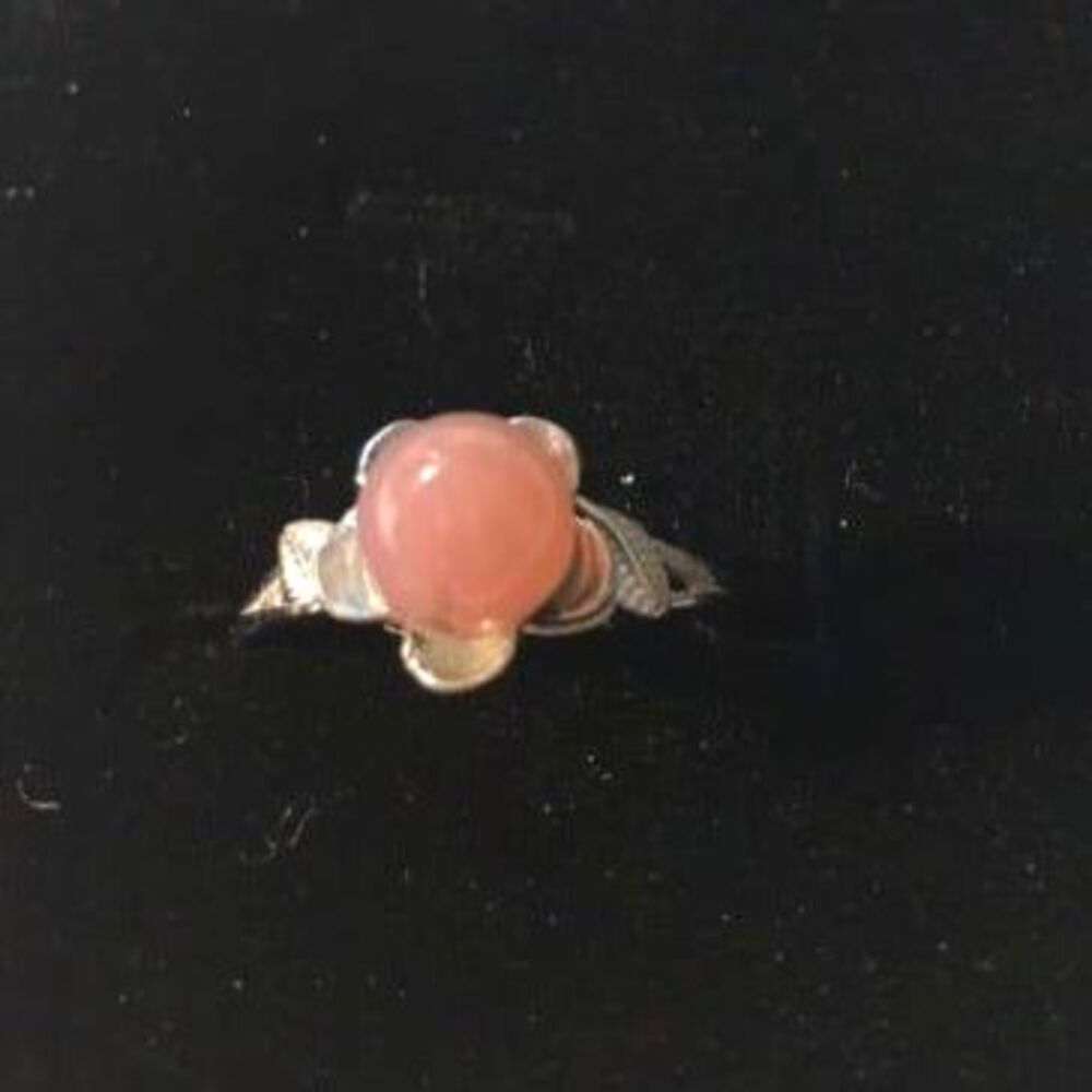 Adorable Peach Agate Ring - Peach Shape